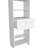 Closet System, Five Open Shelves, One Drawer, One Metal Rod, White