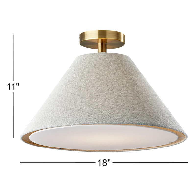 Trion Poly-Blend Flush Mount, Light Gray/White