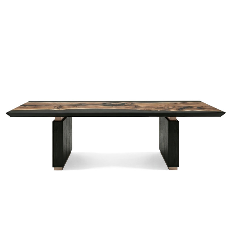 Dining Table, 29.5" H x 48" W x 96" D, Black