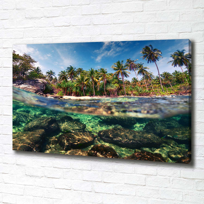 Tropical Beach - Wrapped Canvas Print