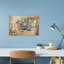 Tribal Spirit Dance Abstract Geometric Modern Wall Art Print-872723566