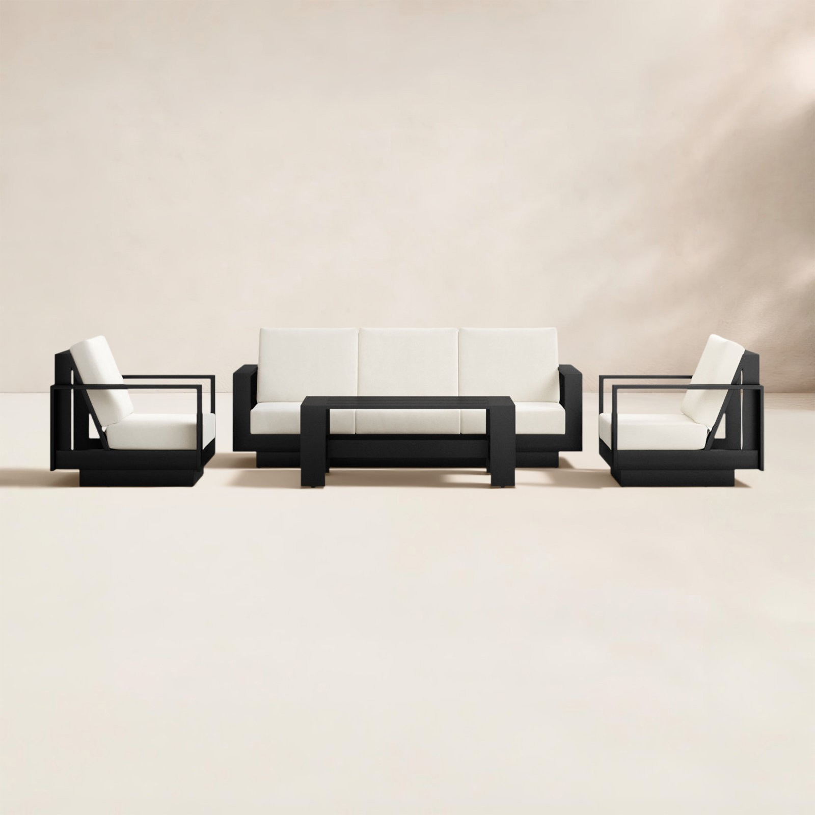 Sterling 4-Piece Outdoor Seating Group with Swivel Chairs and Sunbrella® Cushions