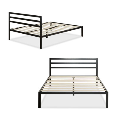 Lit plateforme en métal de style moderne et contemporain de 14 po Santrell