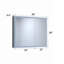 Armoire à pharmacie rectangulaire en aluminium argenté encastré / à fixation en surface 36 po x H 30 po avec miroir DEL et horloge