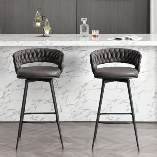 Kymberlynn Swivel Bar Stool (Set of 2)