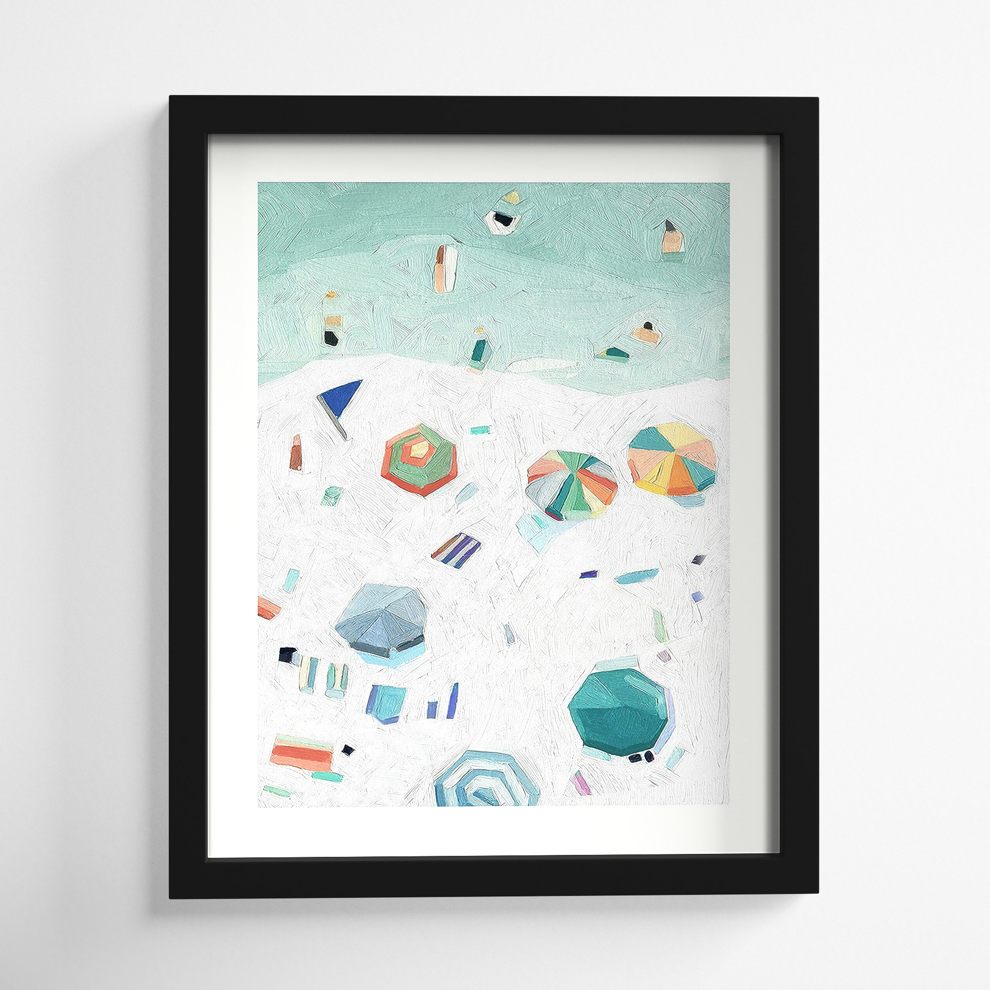 Beach Vista II by Emma Scarvey, Black Framed Paper, 21" H x 17" W