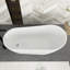 Baignoire autoportante 67 po en acrylique blanc