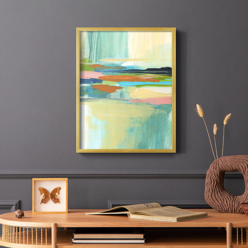 Radiant Horizon I, reproduction encadrée - bois massif, H 10 po x l 8 po
