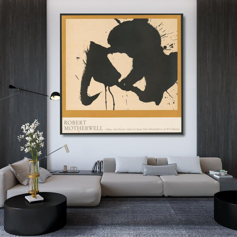 "Collages" par Robert Motherwell - Art mural sur toile tendue avec châssis, H 48 po x l 33 po