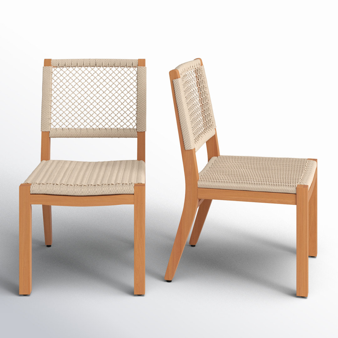 Seras Teak Outdoor Dining Chair (Set of 2) (Set of 2) Birch Lane™