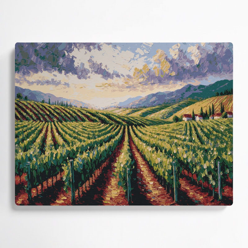 Art mural en métal villes, Napa Valley CA, H 11 po x l 14 po