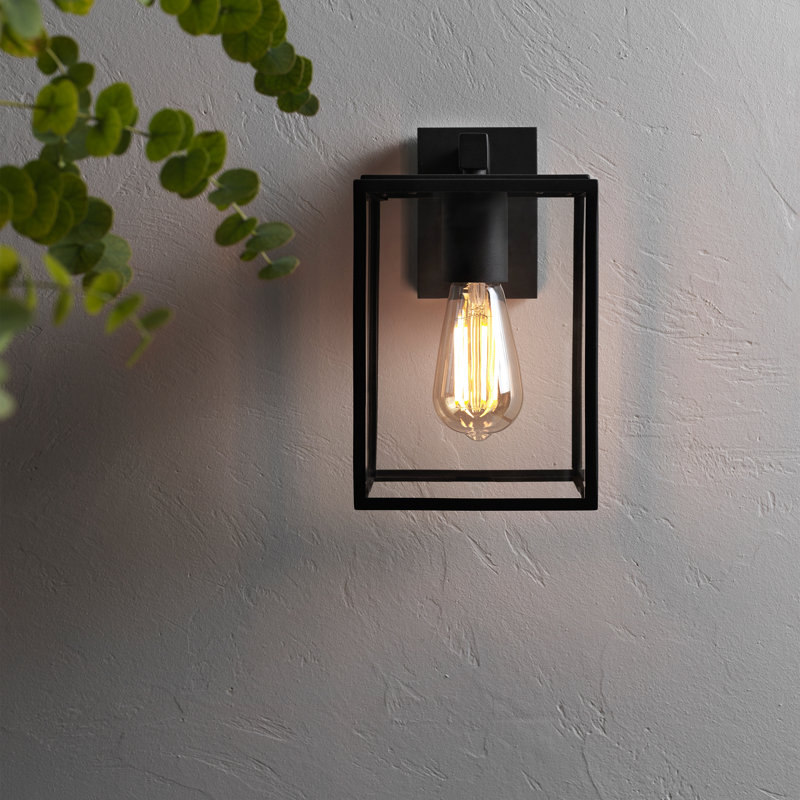 Box Lantern 1 - Light Outdoor Wall Lantern, 10.71" H x 6.3" W x 8.86' D