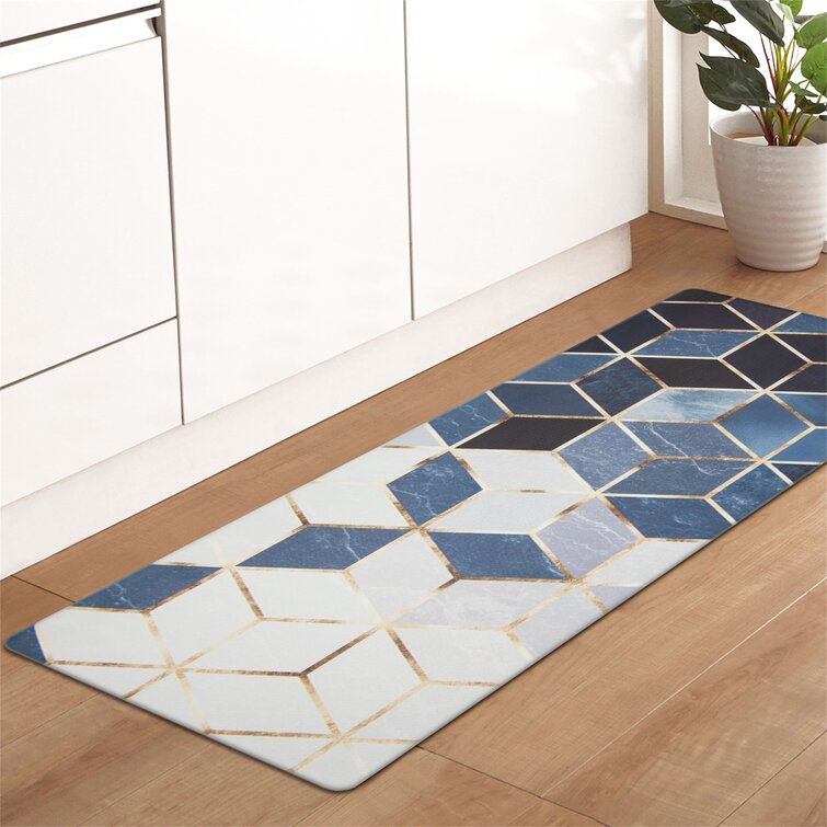 Rosanne Geometric Anti Fatigue Kitchen or Laundry Room Comfort Mat