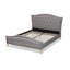 Lit tapissier en polyester très grand lit, gris anthracite H 45,86 po x l 81,95 po x L 86,31 po-360757144-360757145