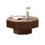 Table basse octogonale moderne en bois de 30,51 po pour le salon