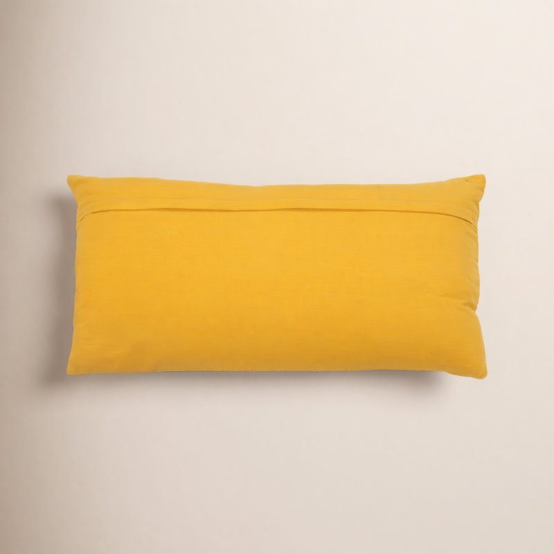 Coussin en coton Brockett, Jaune
