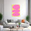 «Pinkbalance», art mural abstrait audacieux et coloré-129145927