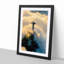 Christ the Redeemer in Brazil in Abstract - Picture Frame Painting Print-55680640-55680641