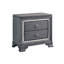 Table de chevet 2 tiroirs Crary en gris clair
