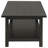 Castleton Distressed Java Wood Coffee Table With Shelf