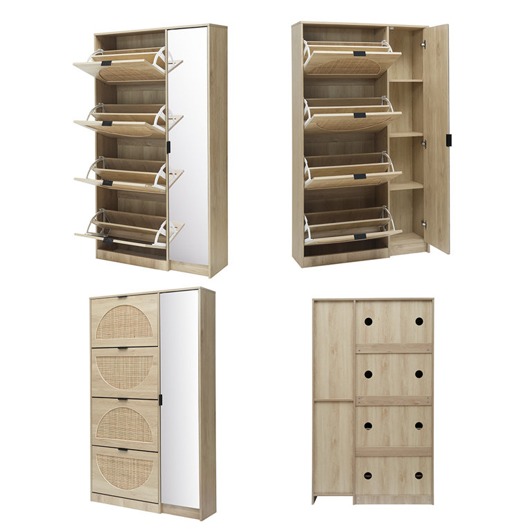 https://assets.wfcdn.com/im/08771005/resize-h755-w755%5Ecompr-r85/2325/232509991/Rattan+Shoe+Cabinet+with+4+Flip+Drawers+%26+1+Mirror+Storage+Cabinet%2C+Shoe+Storage+Cabinet.jpg