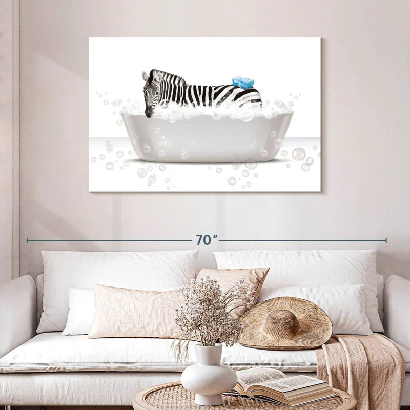 Baignoire Brampt Zebra, H 30 po x l 45 po
