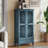 Rustic 55'' Tall Storage Cabinet with Drawer, Decorative 2-Door Carved Wood Accent Cabinet with Solid Wood Legs-1314532682