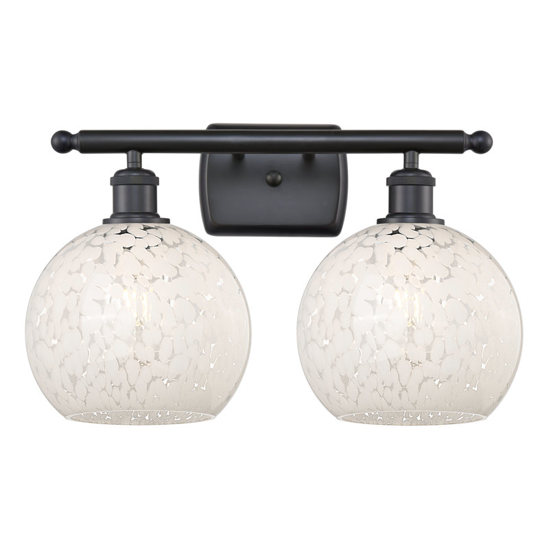 Éclairage pour meuble-lavabo à 2 lumières Bedia, Noir mat
