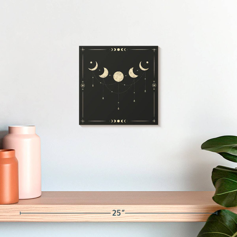 Phases de la lune antique d'Oberle, H 10 po x l 10 po