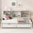 Bed Frame With Side Bookshelves, Two Drawers, And Built-In USB Port-1627723560