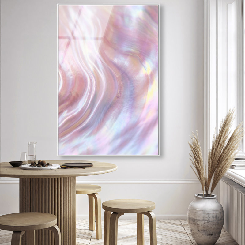 Iridescent Wave Print by Oliver Gal, 16"H x 11"W, White Floater Frame