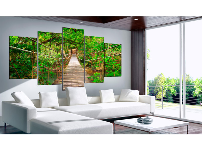 5 Piece No Frame Print on Canvas, 200 cm x 100 cm