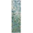 Ice Blue Fuzzy Patterned Decorative Washable Carpet-2117863611