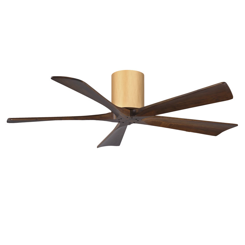 Ventilateur à pales encastré 5 pales Irene, 52", Naturel, Ton noyer