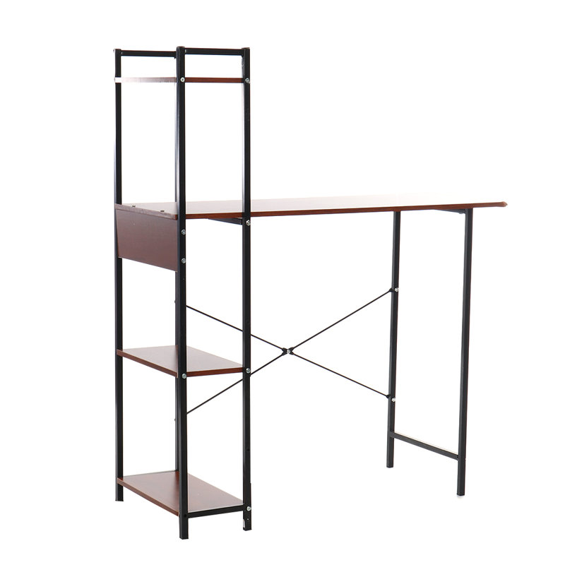 119.89cm Rectangle Writing Desk, Coffee/Black, 109.98cm H x 89.92cm W x 37.85cm D