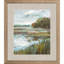 «Riverside View Watercolor Waterscape», art mural encadré