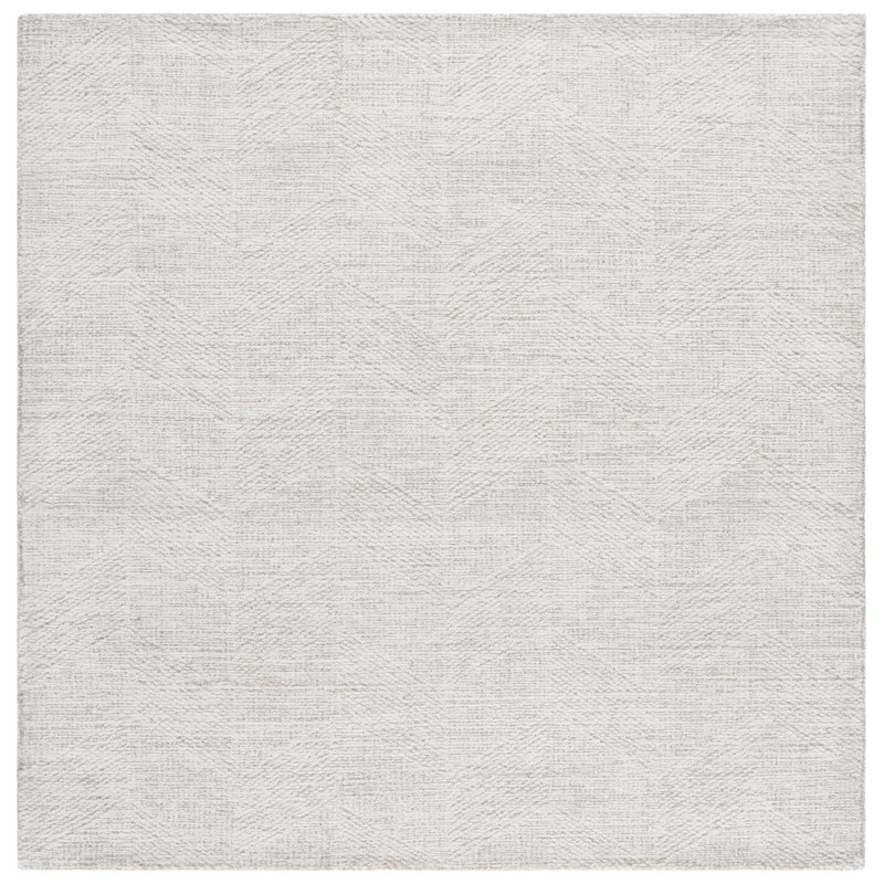 Abstract 459 Hand Tufted Wool Pile Geometric Rug, Square 6'