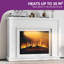 Balconera 100cm W White Electric Fireplace