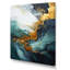 Or et vert cascade de marbre blanc I - peinture abstraite, art mural-1594085332-1392076528