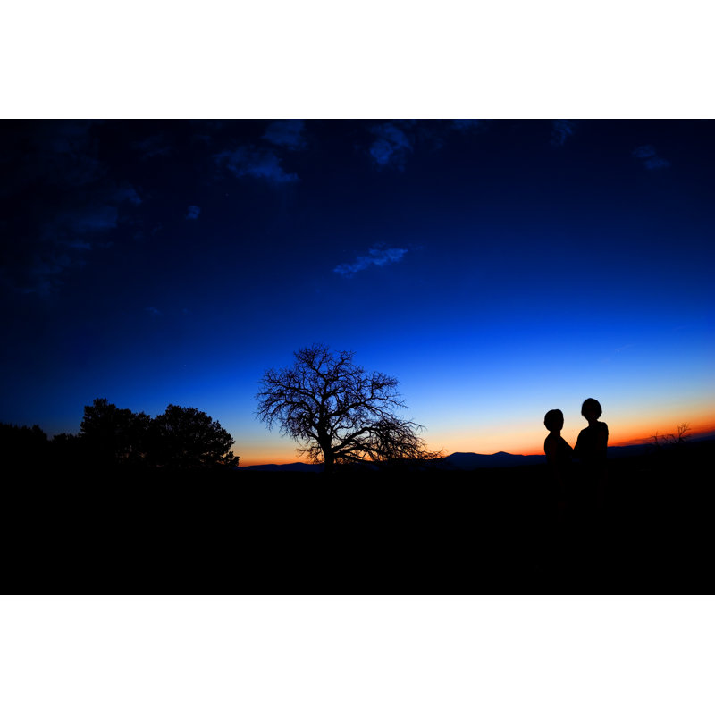 Two People Against Sunset by SGC - Wrapped Canvas Print, 30cm H x 46cm W x 3.8cm D