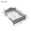 Lit pour enfants, lit plateforme en bois avec tête et pied de lit-525202392-525202389