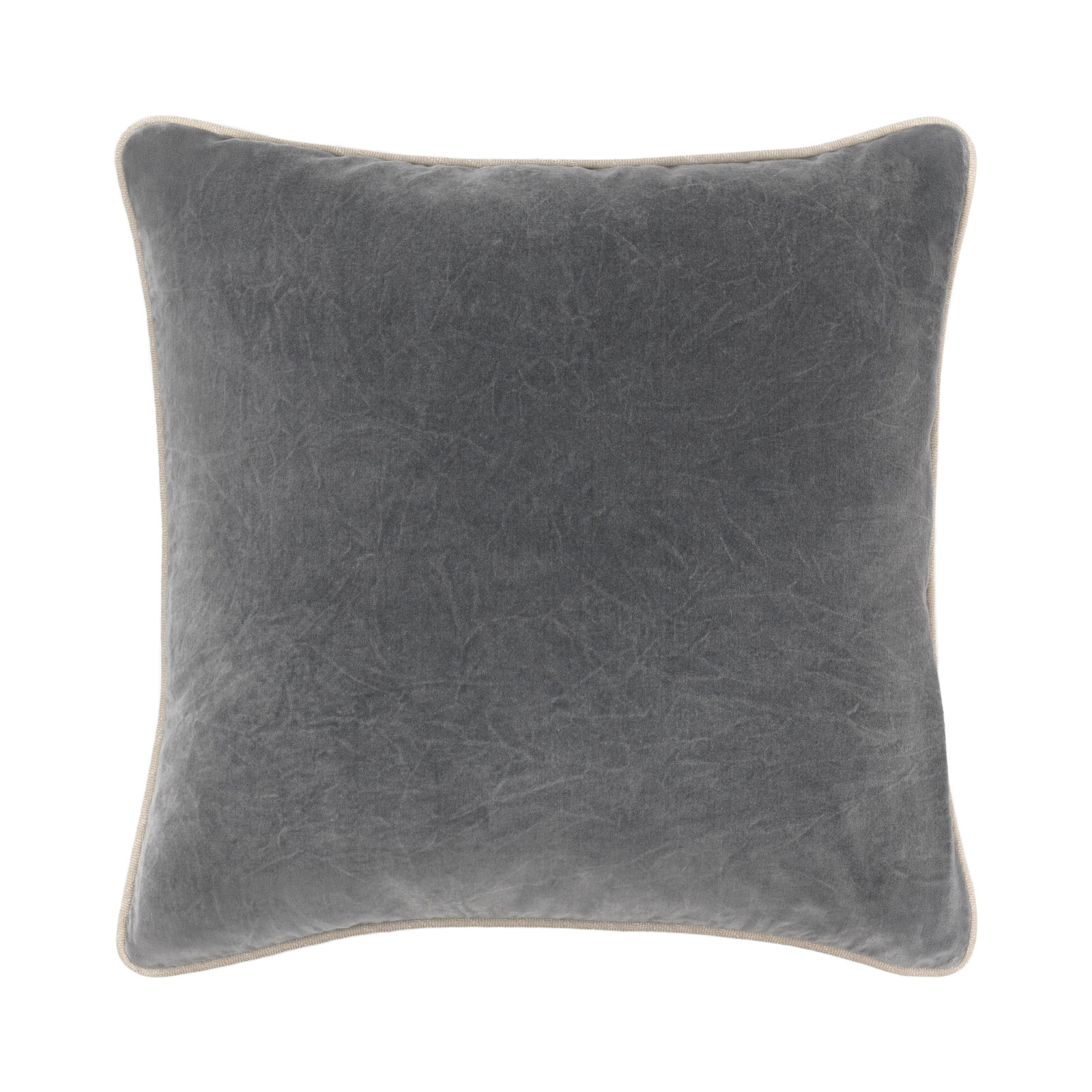 Goodall Throw Pillow, Dark Gray, Square 22"