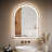 Arched LED Bathroom Mirrors with Anti-Fog, with Frontlit and Backlit Dimmable LED Mirror for Bathroom, 3 Color Temperature Bathroom Mirror, Hanging or Leaning-990708337-990708348