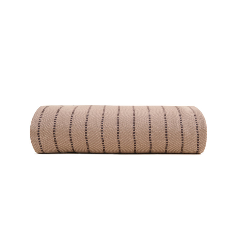 Cotton Blend Striped Bedspread, 71" x 94" Bedspread, Khaki
