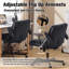 Chaise de bureau Criss Cross avec dossier réglable, roues pivotantes et accoudoirs réglables-894017816
