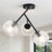3-Light Modern Sputnik Globe Semi Flush Mount-1377869818