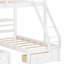 Lit superposé triple moderne avec tiroirs de rangement, structure de lit superposé robuste avec échelle