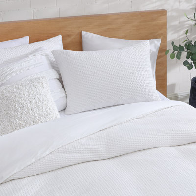 Modern Waffle Polyester Modern & Contemporary 3 Piece Comforter Set