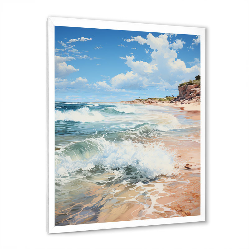 Photo de plage Arthurson I, Cadre photo blanc, H 32 po x l 24 po x P 1 po