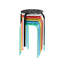 Ensemble de 6 tabourets d'appoint empilables multicolores en métal - Acier inoxydable-1358580164